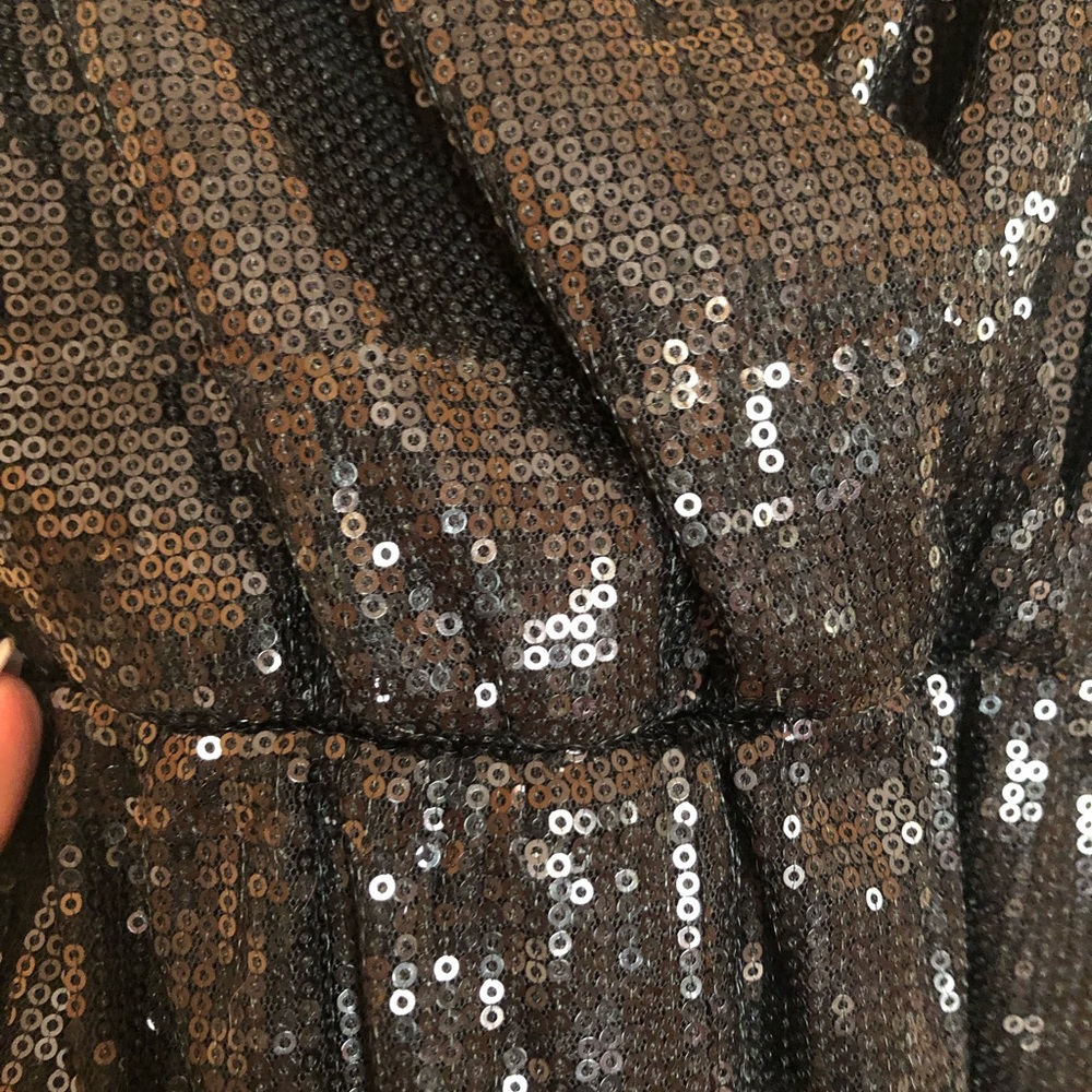 Black Sequin Romper - image 3